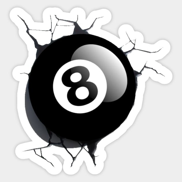 Eight Ball Sticker by Reinrab